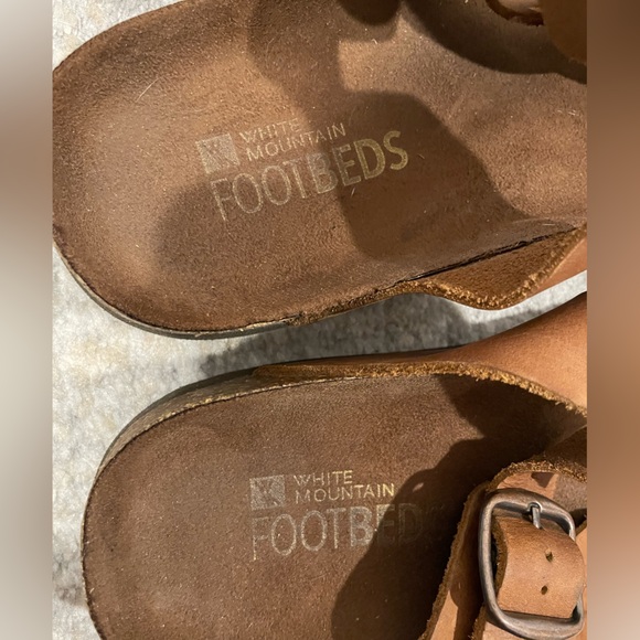 White Mountain Crawford Womens Sandal Whiskey Leather US Size 8M Brown Braid - Picture 6 of 7